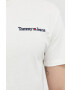 Tommy Jeans Памучна тениска в бяло с апликация - Pepit.bg