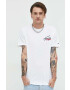 Tommy Jeans Памучна тениска в бяло с апликация - Pepit.bg