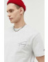 Tommy Jeans Памучна тениска в сиво меланж на - Pepit.bg