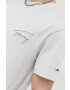 Tommy Jeans Памучна тениска в сиво меланж на - Pepit.bg