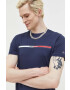Tommy Jeans Памучна тениска в тъмносиньо с принт - Pepit.bg