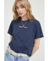Tommy Jeans Памучна тениска в тъмносиньо - Pepit.bg