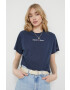 Tommy Jeans Памучна тениска в тъмносиньо - Pepit.bg
