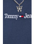 Tommy Jeans Памучна тениска в тъмносиньо - Pepit.bg