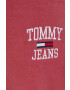 Tommy Jeans Панталони дамско в розово с изчистен дизайн - Pepit.bg