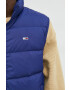 Tommy Jeans Пухен елек мъжки в синьо - Pepit.bg