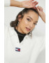 Tommy Jeans Пуловер с вълна дамски в бяло - Pepit.bg
