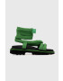 Tommy Jeans Сандали CHUNKY SANDAL в зелено с платформа EN0EN02073 - Pepit.bg