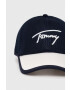 Tommy Jeans Шапка с козирка в тъмносиньо с апликация - Pepit.bg