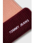 Tommy Jeans Шапка с вълна в бордо - Pepit.bg