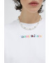 Tommy Jeans Суичър в бяло с апликация - Pepit.bg