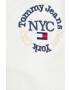 Tommy Jeans Суичър в бяло с апликация - Pepit.bg