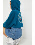 Tommy Jeans Суичър в тюркоазено с апликация - Pepit.bg
