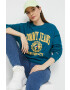 Tommy Jeans Суичър в тюркоазено с принт - Pepit.bg
