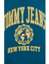 Tommy Jeans Суичър в тюркоазено с принт - Pepit.bg