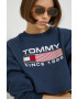 Tommy Jeans Суичър в тъмносиньо с апликация - Pepit.bg