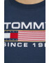 Tommy Jeans Суичър в тъмносиньо с апликация - Pepit.bg