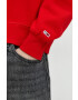 Tommy Jeans Суичър в червено с апликация - Pepit.bg