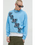 Tommy Jeans Суичър в синьо с принт - Pepit.bg