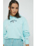 Tommy Jeans Суичър в тюркоазено с качулка с принт - Pepit.bg