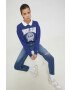 Tommy Jeans Суичър в тъмносиньо с принт - Pepit.bg
