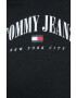 Tommy Jeans Суичър в черно с качулка с принт - Pepit.bg