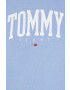 Tommy Jeans Суичър в синьо с качулка с десен - Pepit.bg