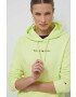 Tommy Jeans Суичър в жълто с качулка с принт - Pepit.bg