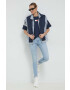 Tommy Jeans Суичър в тъмносиньо с качулка с принт - Pepit.bg