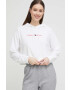 Tommy Jeans Суичър в бяло с качулка с апликация - Pepit.bg