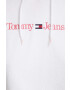 Tommy Jeans Суичър в бяло с качулка с апликация - Pepit.bg