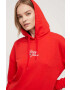 Tommy Jeans Суичър в червено с качулка с принт - Pepit.bg