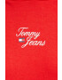 Tommy Jeans Суичър в червено с качулка с принт - Pepit.bg