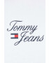 Tommy Jeans Суичър в бяло с качулка с принт - Pepit.bg