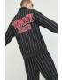 Tommy Jeans Суичър в черно с десен - Pepit.bg