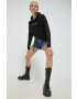 Tommy Jeans Суичър в черно с качулка с принт - Pepit.bg