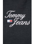 Tommy Jeans Суичър в черно с качулка с принт - Pepit.bg
