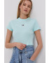 Tommy Jeans Тениска дамска в тюркоазено - Pepit.bg