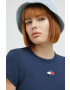 Tommy Jeans Тениска дамска в червено - Pepit.bg