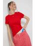 Tommy Jeans Тениска в червено - Pepit.bg