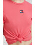 Tommy Jeans Тениска в розово - Pepit.bg