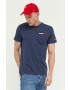 Tommy Jeans Тениска в тъмносиньо меланж на - Pepit.bg
