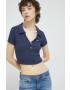 Tommy Jeans Тениска с яка в тъмносиньо - Pepit.bg