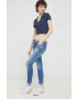 Tommy Jeans Тениска с яка в тъмносиньо - Pepit.bg