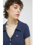 Tommy Jeans Тениска с яка в тъмносиньо - Pepit.bg