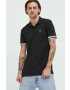 Tommy Jeans Тениска с яка в черно с апликация - Pepit.bg