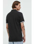 Tommy Jeans Тениска с яка в черно с апликация - Pepit.bg