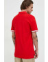 Tommy Jeans Тениска с яка в червено с апликация - Pepit.bg