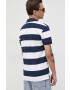 Tommy Jeans Тениска с яка в тъмносиньо с десен - Pepit.bg