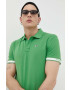 Tommy Jeans Тениска с яка в зелено с апликация - Pepit.bg